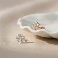0.42Ct Moissanite Blossom Cluster Stud Earrings
