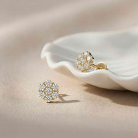 0.42Ct Moissanite Blossom Cluster Stud Earrings