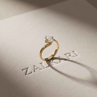 1 Ct Round Moissanite Twist Engagement Ring