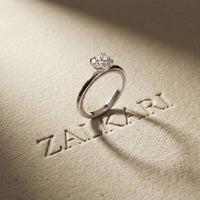 1 Ct Round Moissanite Solitaire Engagement Ring White