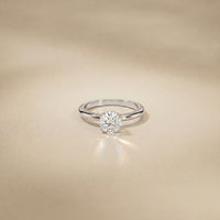 1 Ct Round Moissanite Solitaire Engagement Ring White