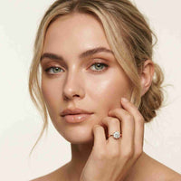 1.00Ct Round Moissanite Solitaire Engagement Ring Rose Gold