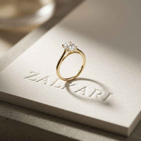 1 Ct Oval Moissanite Solitaire Engagement Ring Gold