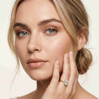 1 Ct Oval Moissanite Solitaire Engagement Ring Gold