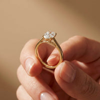 1 Ct Oval Moissanite Solitaire Engagement Ring Gold