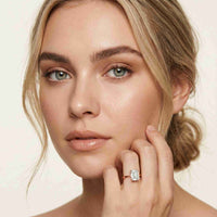 2 Ct Emerald Cut Moissanite Solitaire Engagement Ring Rose Gold