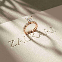 4.76 Ct Heart Cut Moissanite Pavé Engagement Ring