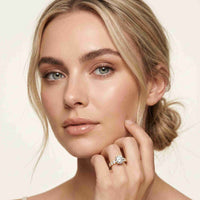 4.76 Ct Round Moissanite Accented Solitaire Engagement Ring