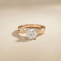 2 Ct Cushion Cut Moissanite Engagement Promise Ring Rose Gold