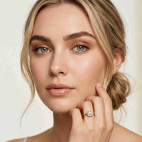 2 Ct Cushion Cut Moissanite Engagement Promise Ring Rose Gold