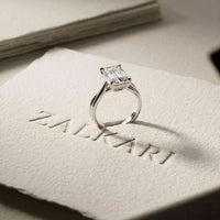 2 Ct Emerald Moissanite Infinity Band Ring for Women White