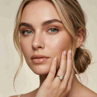 2 Ct Oval Moissanite Twisted Shank Engagement Ring Rose Gold