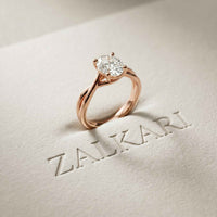 2 Ct Oval Moissanite Twisted Shank Engagement Ring Rose Gold