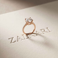 4.58 Ct Round Moissanite Delicate Hidden Halo Engagement Ring