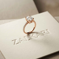 4.58 Ct Cushion Moissanite Micropavé Band Engagement Ring