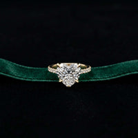 4.58 Ct Heart Moissanite Hidden Halo Engagement Ring