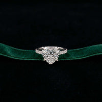 4.58 Ct Heart Moissanite Hidden Halo Engagement Ring