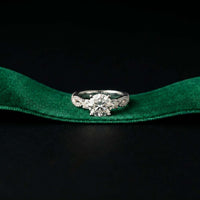 2.78 Ct Round Moissanite Twisted Shank Engagement Ring