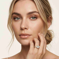 2.78 Ct Cushion Moissanite Crossover Engagement Ring