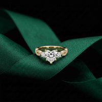 2.78 Ct Heart Moissanite Split Shank Engagement Ring