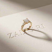 2.78 Ct Heart Moissanite Split Shank Engagement Ring