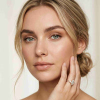 2.78 Ct Marquise Moissanite Solitaire Ring with Accents for Women