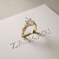 2.78 Ct Marquise Moissanite Solitaire Ring with Accents for Women