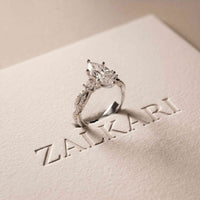 2.78 Ct Marquise Moissanite Solitaire Ring with Accents for Women
