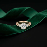 2.78 Ct Oval Moissanite Symbolic Knot Engagement Ring