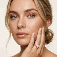 2.78 Ct Oval Moissanite Symbolic Knot Engagement Ring