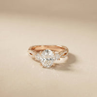 2.78 Ct Oval Moissanite Symbolic Knot Engagement Ring