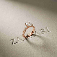 2.78 Ct Oval Moissanite Symbolic Knot Engagement Ring