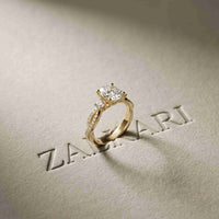 2.78 Ct Oval Moissanite Symbolic Knot Engagement Ring