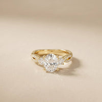 2.78 Ct Oval Moissanite Symbolic Knot Engagement Ring