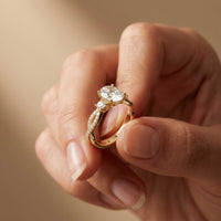 2.78 Ct Oval Moissanite Symbolic Knot Engagement Ring