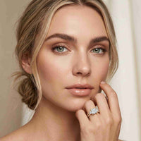 2.78 Ct Princess Moissanite Destiny Knot Engagement Ring