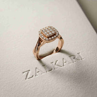 0.49 Ct Round Moissanite Halo Style Engagement Ring