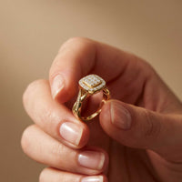 0.49 Ct Round Moissanite Halo Style Engagement Ring