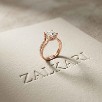 2.14 Ct Asscher Moissanite Hidden Halo Engagement Ring