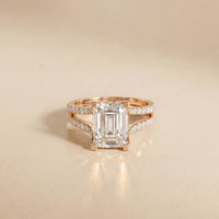 2.06 Ct Emerald Moissanite Solitaire Engagement Ring