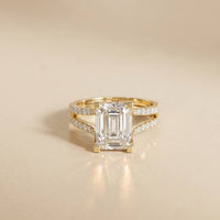 2.06 Ct Emerald Moissanite Solitaire Engagement Ring