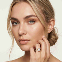 2.01 Ct Radiant Moissanite Dainty Pavé Engagement Ring