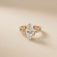 2.07 Ct Marquise Moissanite Halo Engagement Ring