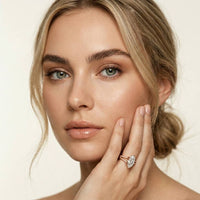 2.07 Ct Marquise Moissanite Halo Engagement Ring