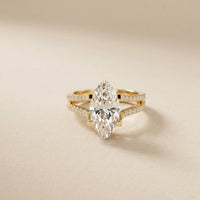 2.07 Ct Marquise Moissanite Halo Engagement Ring