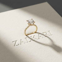 3.74 Ct Round Moissanite Double Hidden Halo Engagement Ring