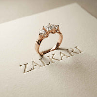 1.27 Ct Princess Moissanite Three Stone Engagement Ring