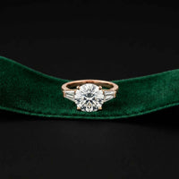 3.66 Ct Round Moissanite Statement Ring for Women