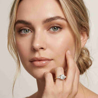 3.66 Ct Round Moissanite Statement Ring for Women
