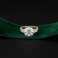 3.66 Ct Round Moissanite Statement Ring for Women